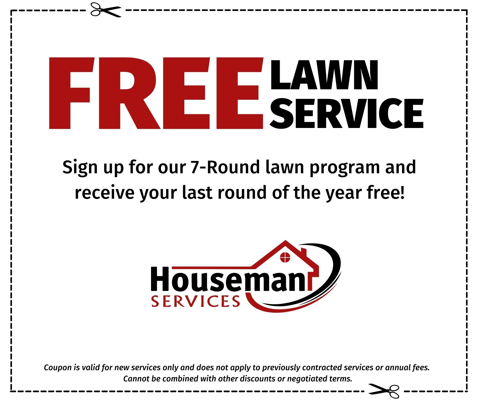 Get your last lawn care round free with purchase of 7 round lawn care program